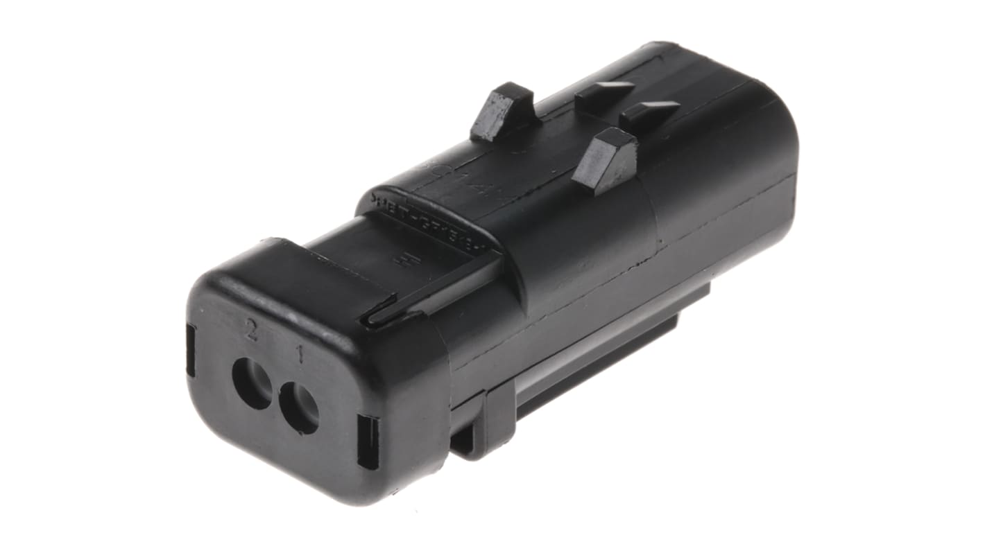 TE Connectivity, AMPSEAL 16 Automotive Connector Plug Red Clip Mount 2 Way 776534-1