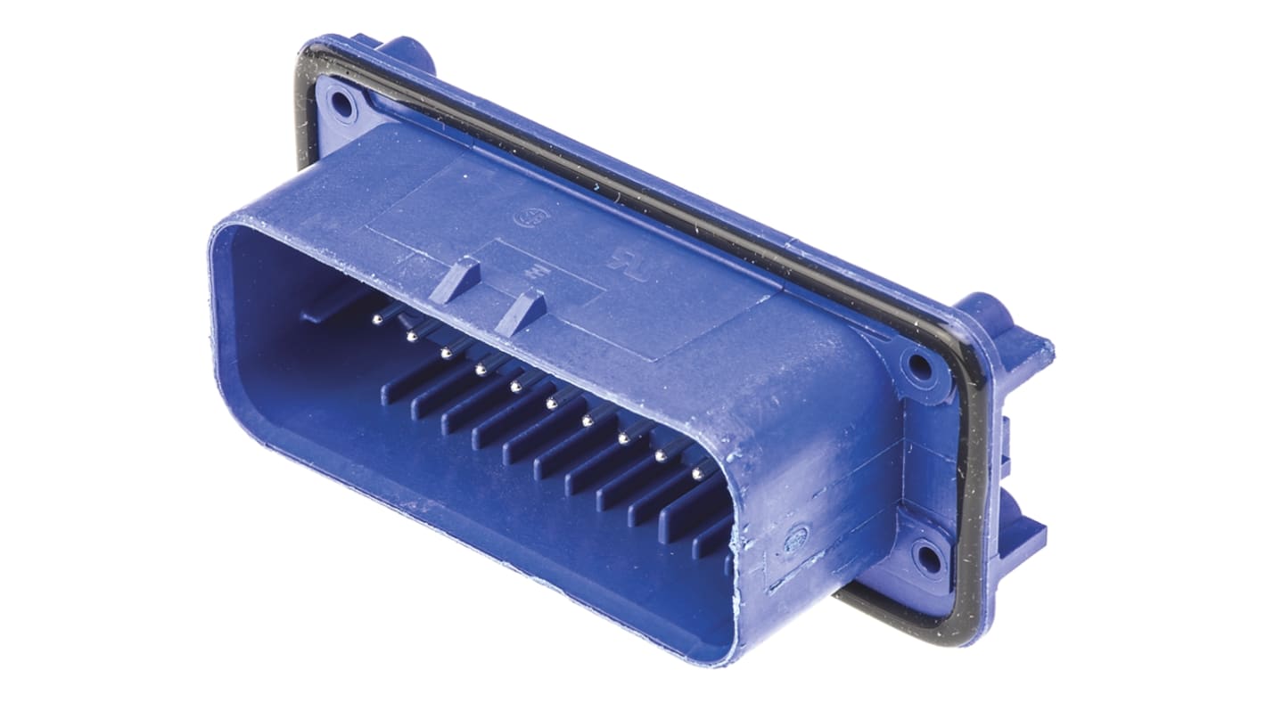 TE Connectivity, AMPSEAL Automotive Connector Plug Blue Panel Mount 35 Way, Solder Termination 776163-5