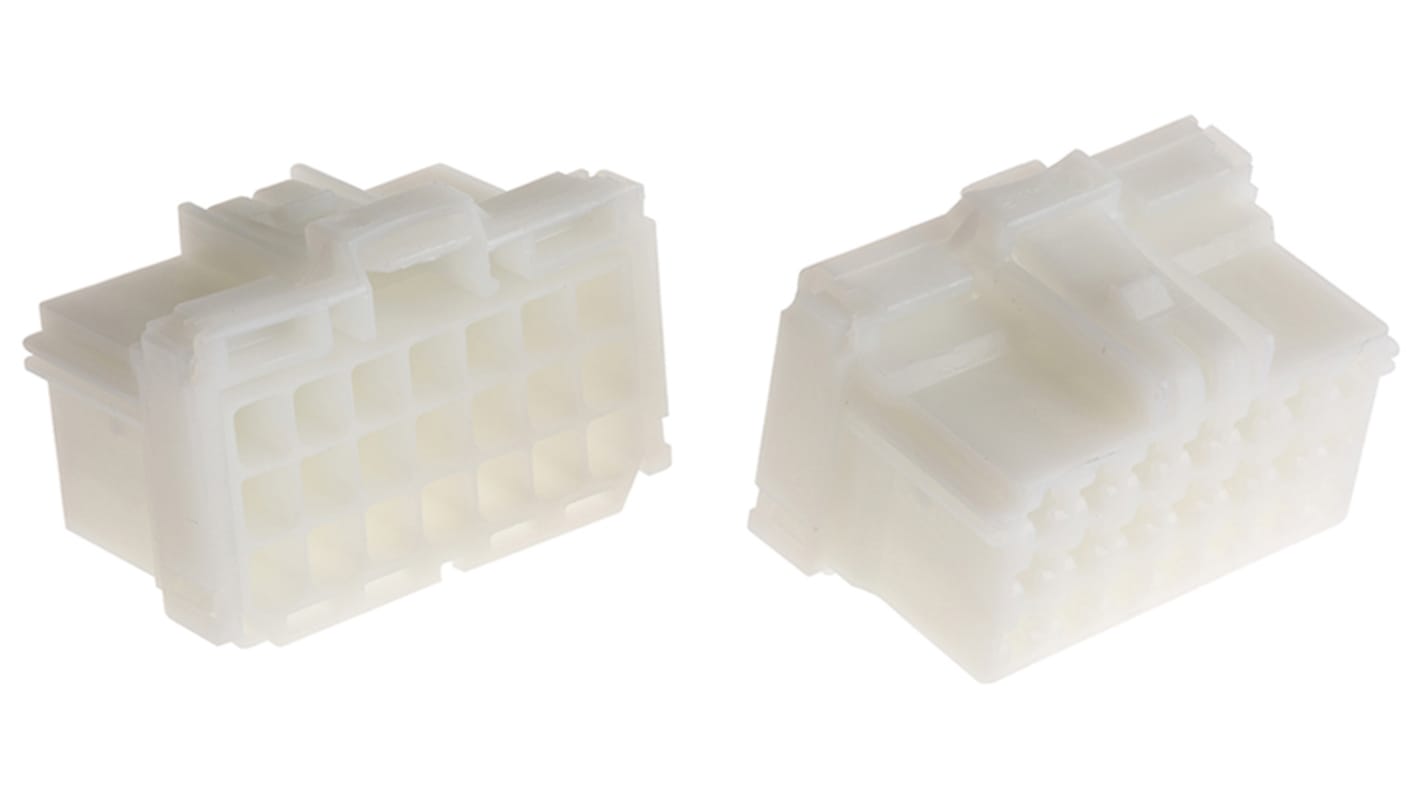 TE Connectivity, AMP MCP 2.8 Automotive Connector Socket Natural Cable Mount 21 Way 7-968975-1