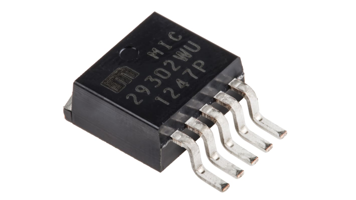 Microchip MIC29302WU-TR, 1 Low Dropout Voltage, Voltage Regulator 3A 5-Pin, D2PAK (TO-263)