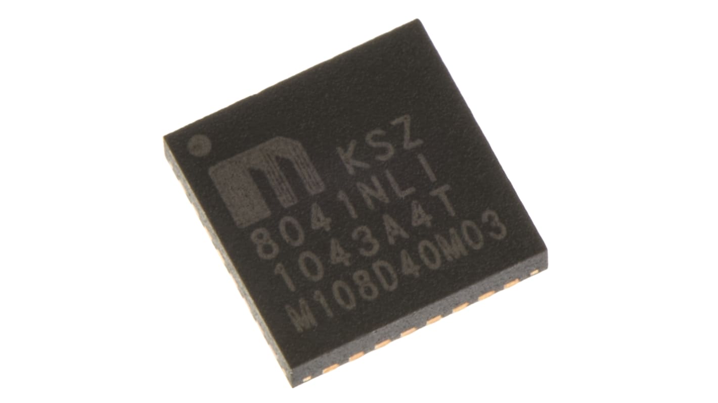 Microchip , 1-Channel Ethernet Transceiver 32-Pin QFN, KSZ8041NLI-TR