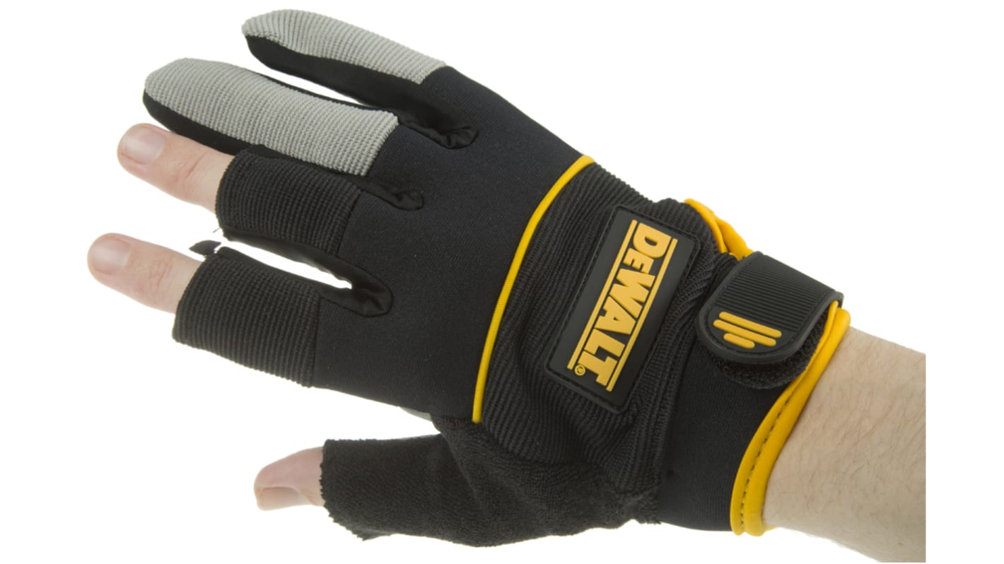 Finger Framer Glove DeWALT Black Neoprene Spandex General Purpose Work Gloves Size 9 Neoprene Synthetic Leather Coating RS