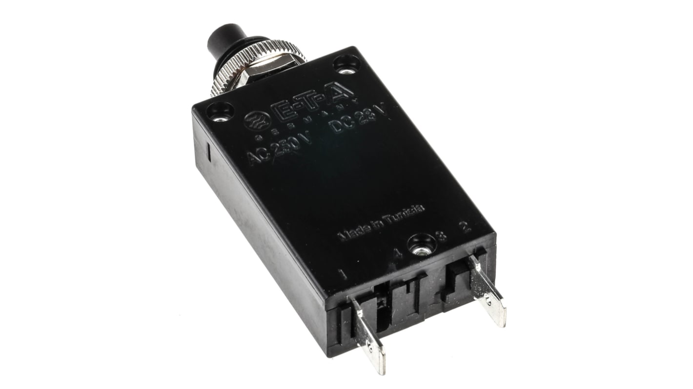 ETA 10A 1P热断路器, 250V, 面板, 钮扣重置, 2 5700系列
