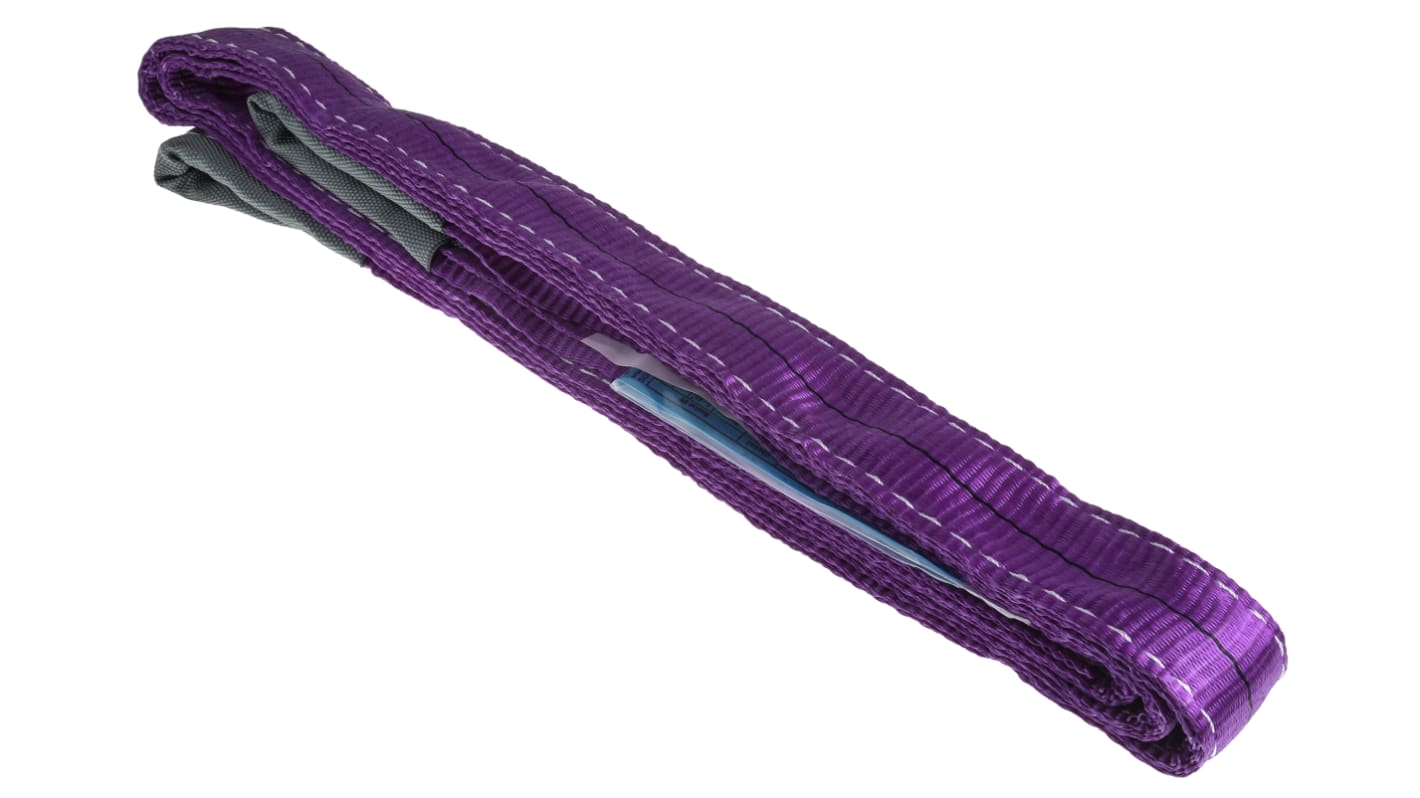 RS PRO 3m Purple Lifting Sling Webbing, 1t