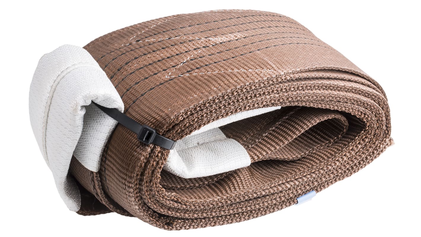 RS PRO 3m Brown Lifting Sling Webbing, 6t