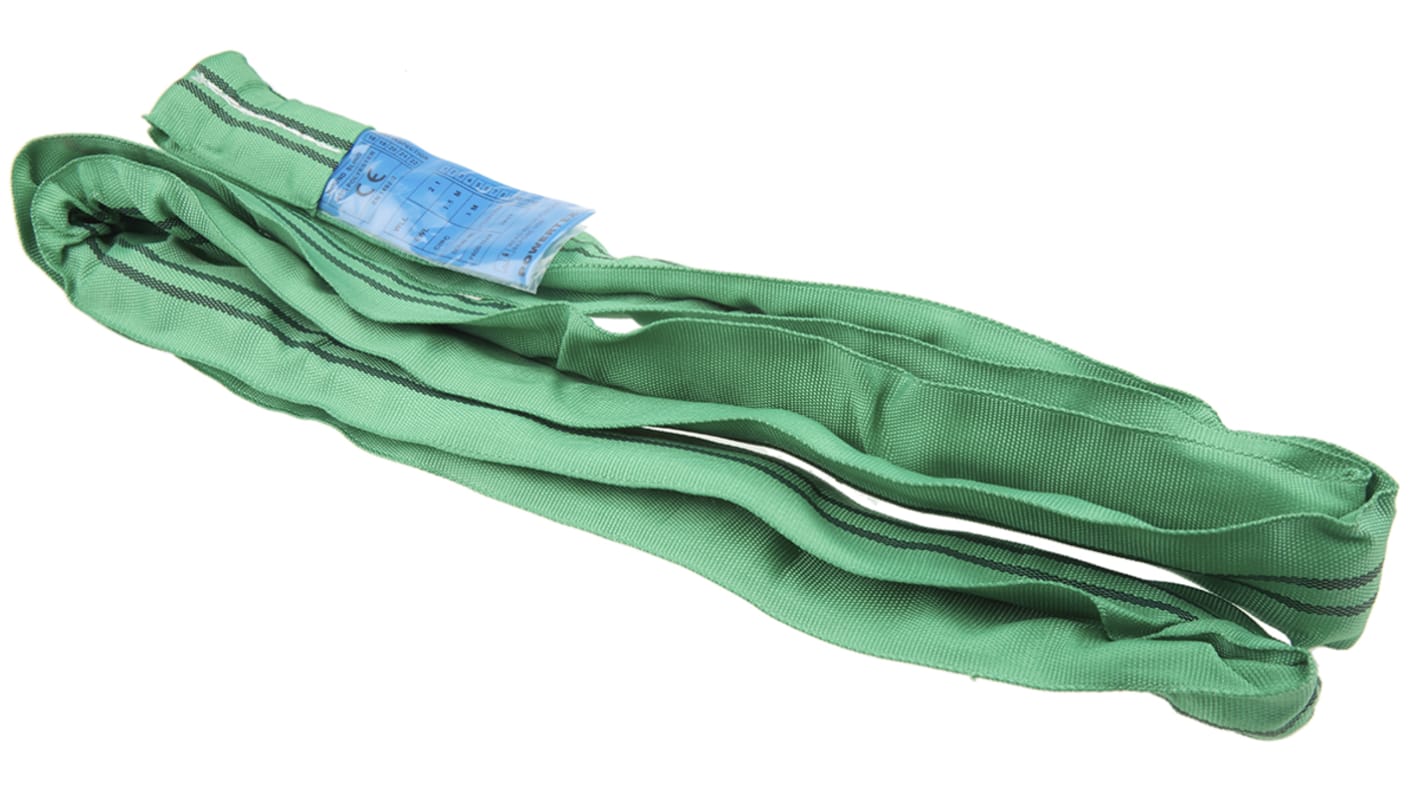 RS PRO Rundschlinge Grün, 60mm x 1.5m, 2t