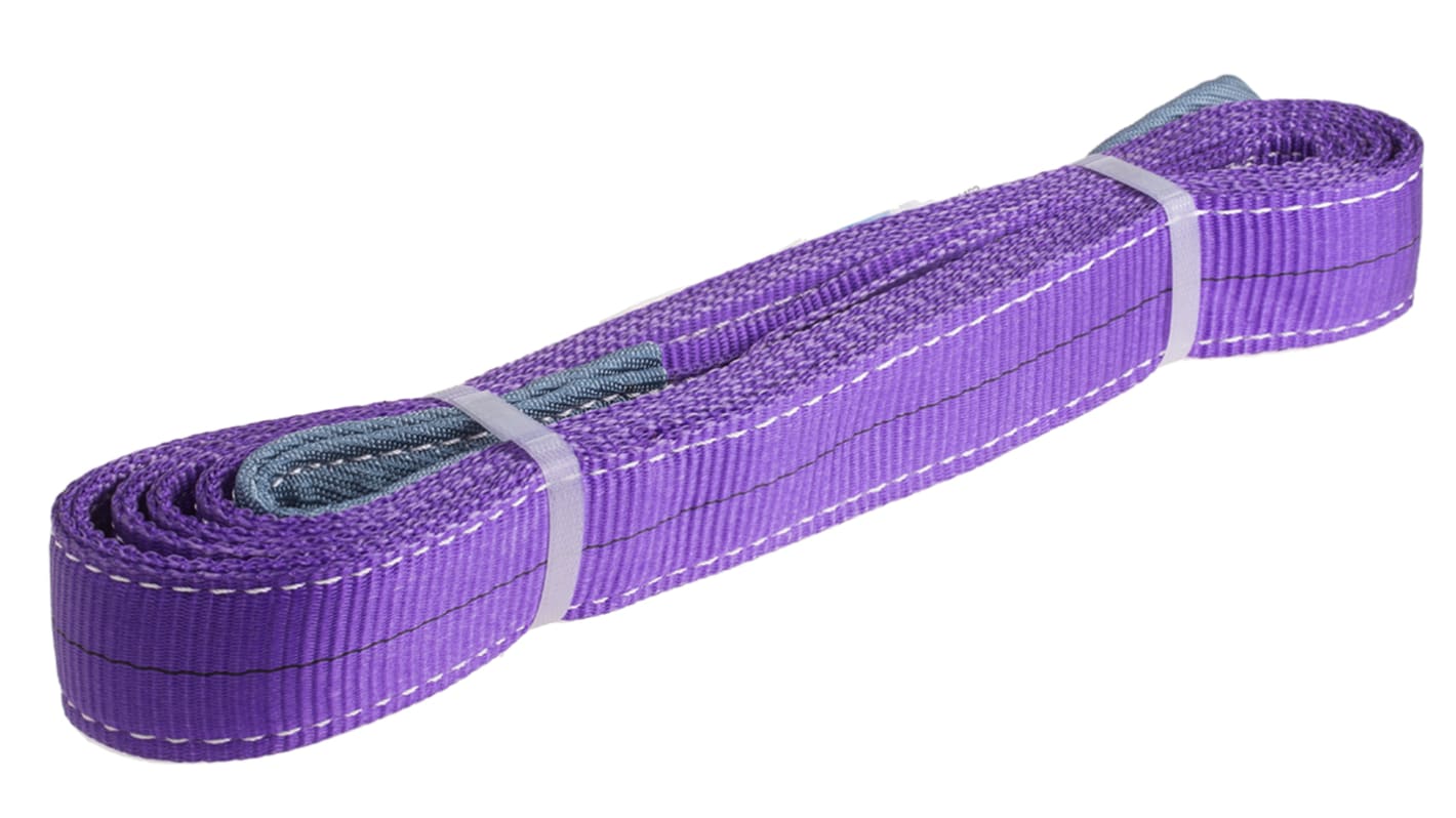 RS PRO 4m Purple Lifting Sling Webbing, 1t