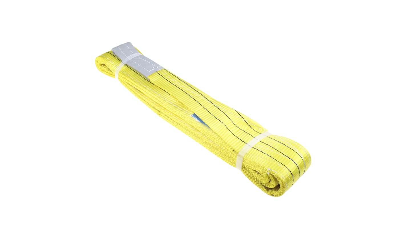 RS PRO 3m Yellow Lifting Sling Webbing, 3t