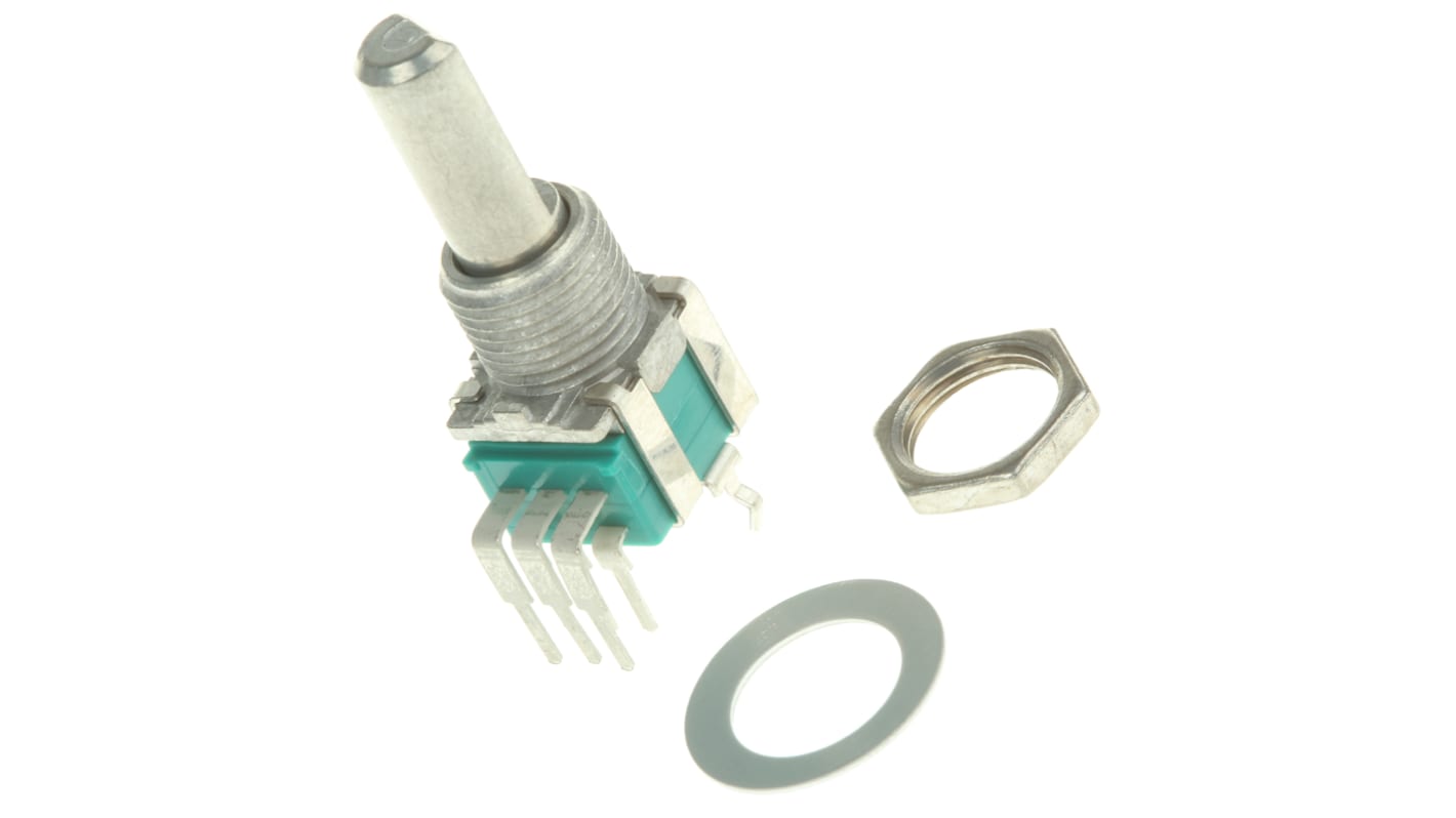 Alps Alpine RK09L 10kΩ Rotary Potentiometer 2-Gang, Panel Mount (Through Hole), RK09L12D0A1T