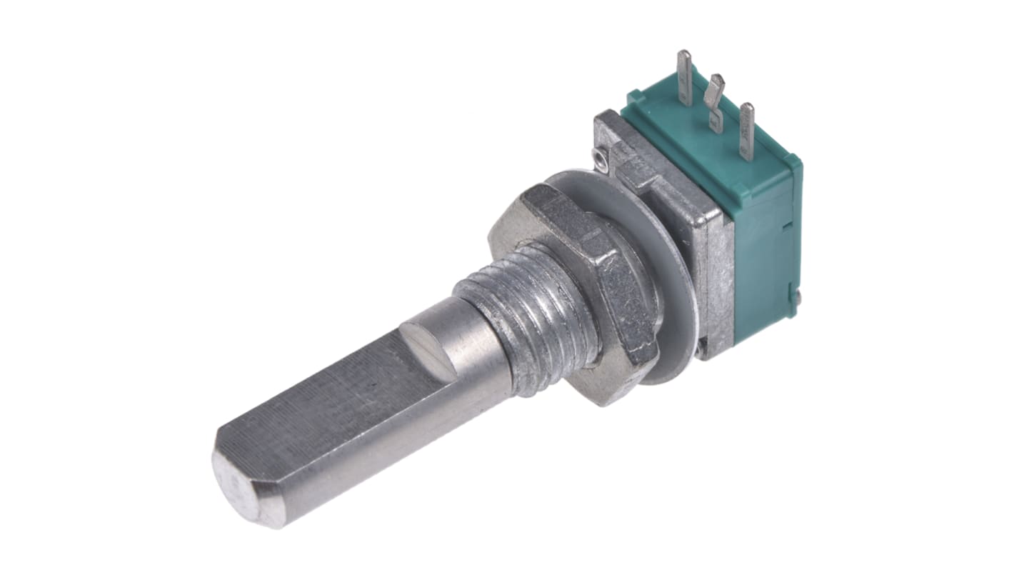 Alps Alpine 10kΩ Rotary Potentiometer, Panel Mount (Through Hole), RK0971110D57
