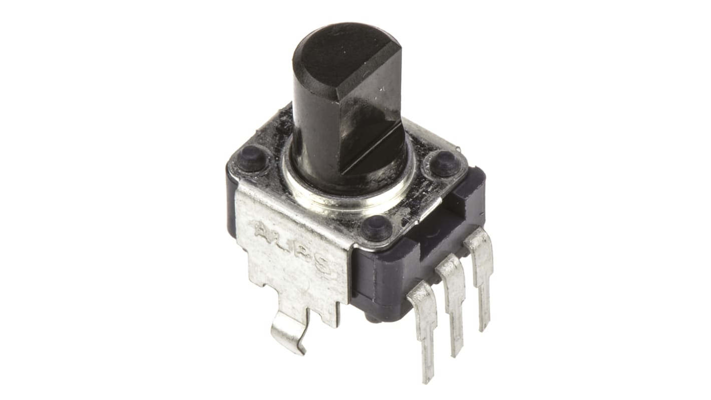 Potencjometr 10kΩ typ Obrotowy Alps Alpine średnica wału 6 mm 0.05W długość wału 15mm Otwór przezierny
