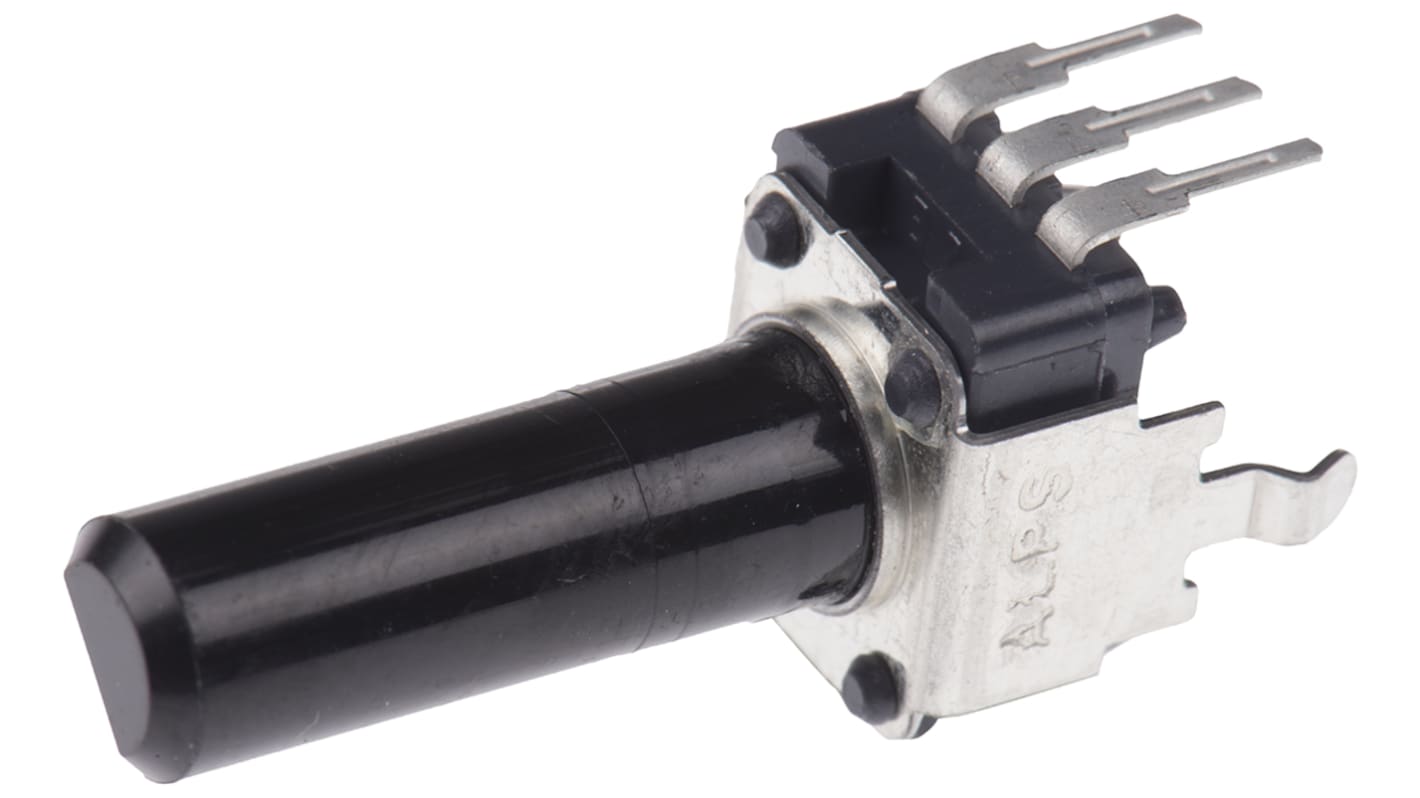 Potencjometr 10kΩ typ Obrotowy Alps Alpine średnica wału 6 mm 0.05W długość wału 25mm Otwór przezierny