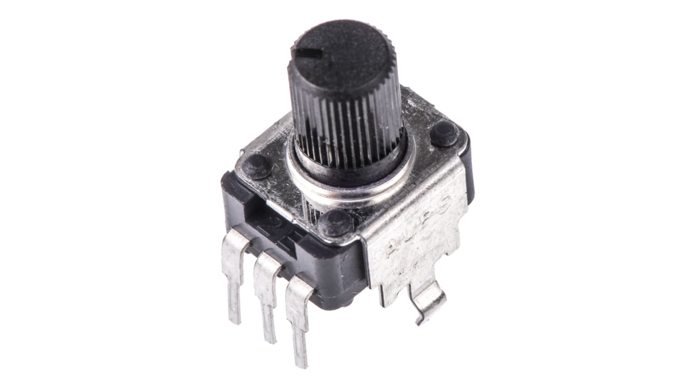 Alps Alpine 旋转电位器, 10kΩ, 0.05W, 6 mm轴径, ±20%容差, 通孔安装, RK09K系列