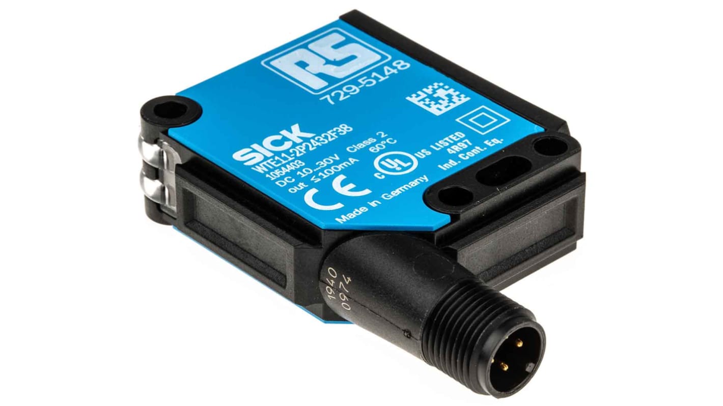 RS PRO Kubisch Optischer Sensor, Diffus, Bereich 40 mm → 1 m, PNP Ausgang, 4-poliger M12-Steckverbinder