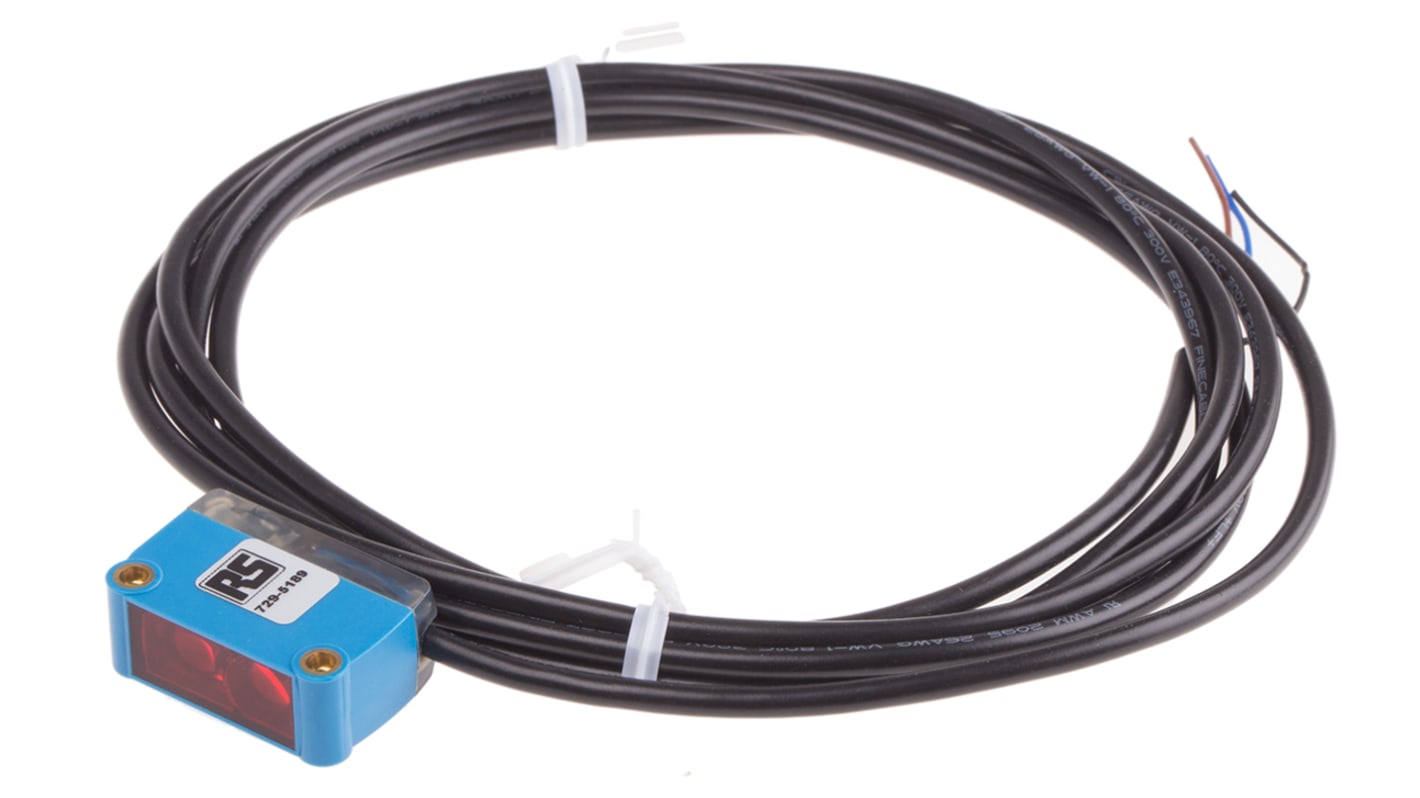 Rs-Online Sensore fotoelettrico Rettangolare RS PRO a soppressione di sfondo rilevamento 5 mm → 250 mm uscita PNP