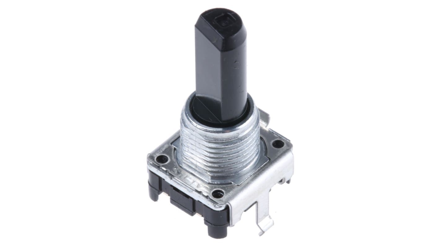 Alps Alpine 24 Pulse Incremental Mechanical Rotary Encoder with a 6 mm Flat Shaft (Indexed), Through Hole