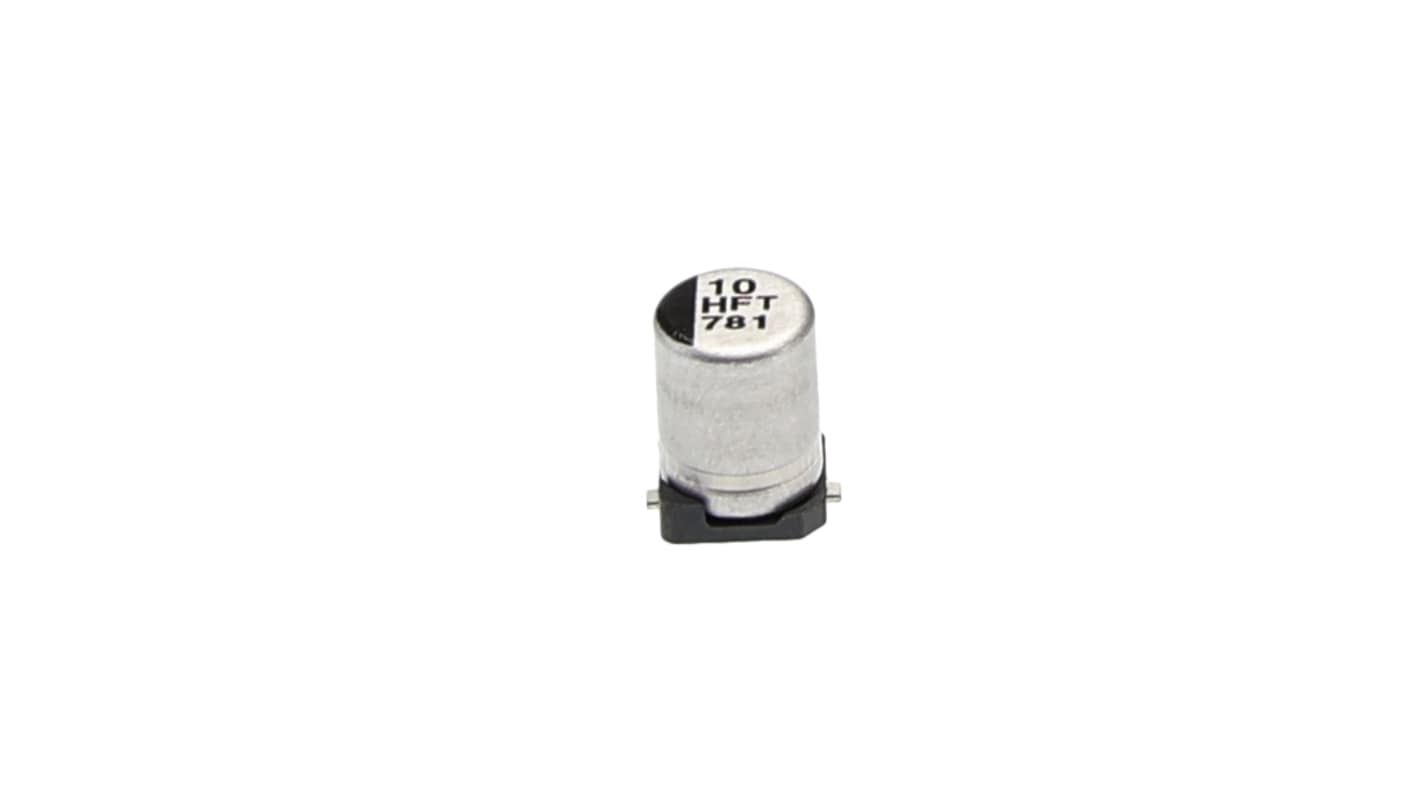 Panasonic 10μF Aluminium Electrolytic Aluminium Electrolytic Capacitor 50V dc, Surface Mount - EEEFTH100UAR