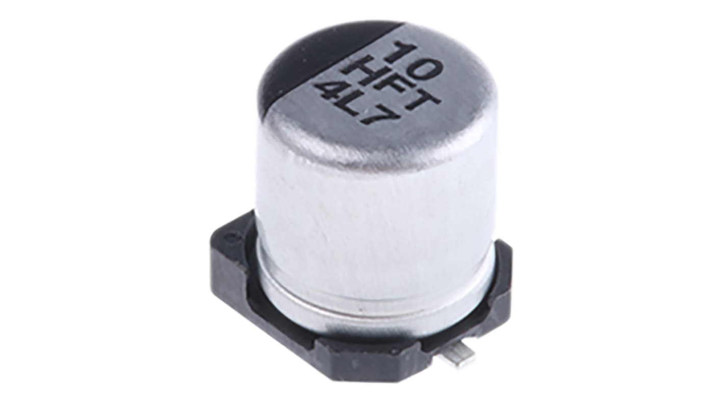 Panasonic , SMD Aluminium-Elektrolyt Kondensator 10μF ±20% / 50V dc, Ø 5mm x 5.8mm, bis 105°C