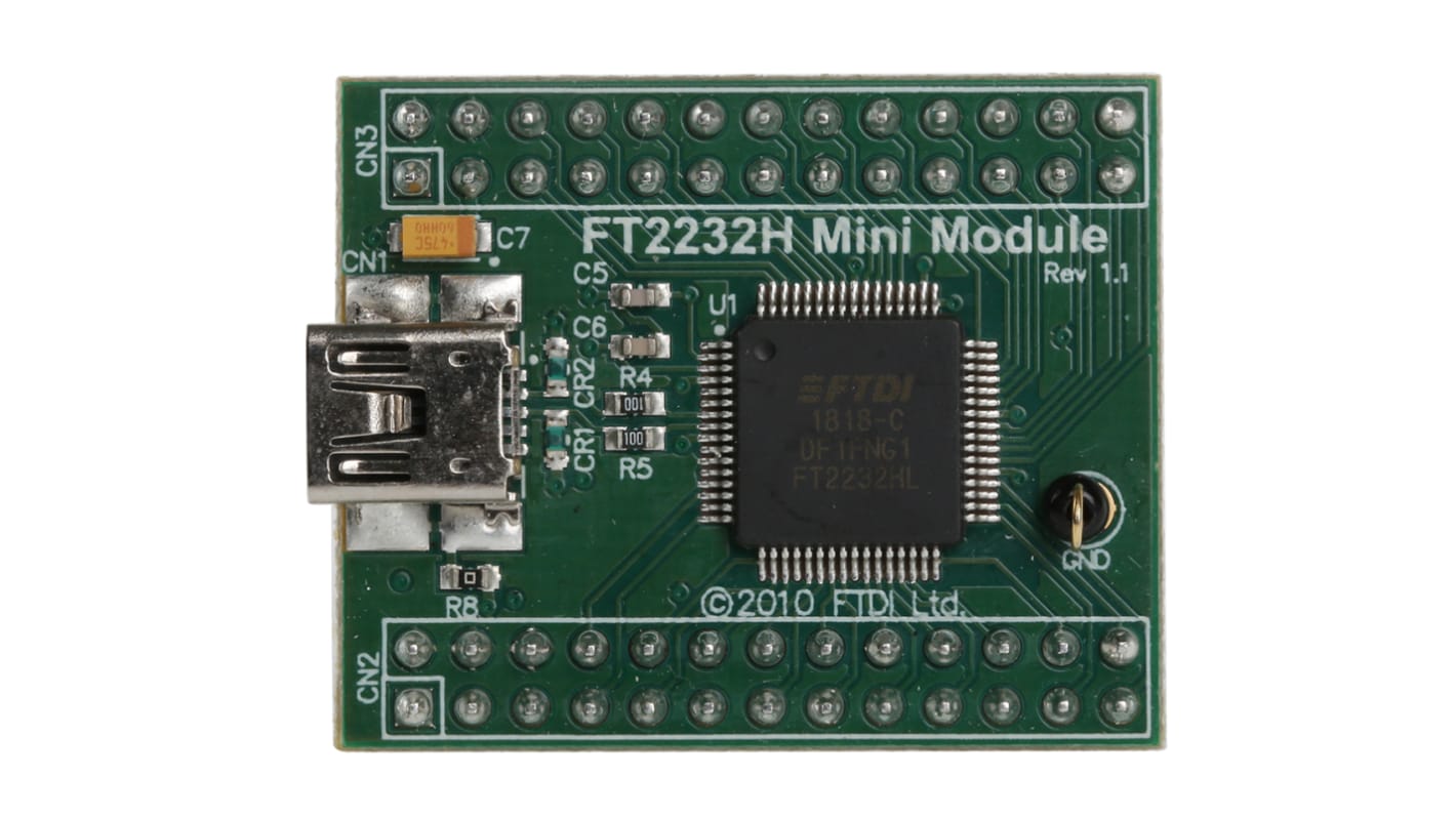 Kommunikáció és vezeték nélküli fejlesztőeszköz, FT2232H MINI MODULE, Fejlesztőpanel, Mini-Module