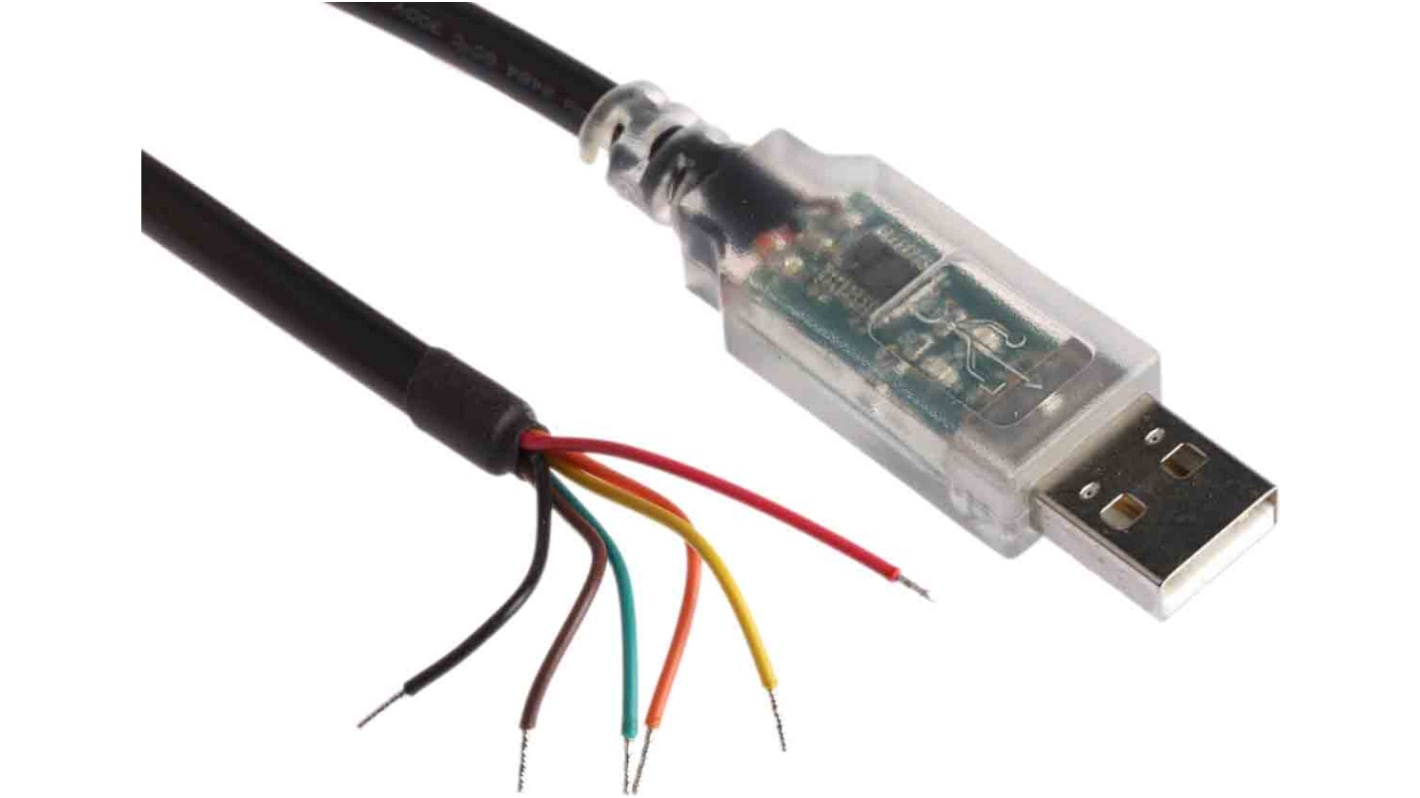 Cable convertidor FTDI Chip USB-RS232-WE-5000-BT_3.3, Conector A USB A, Conector B Extremo del cable