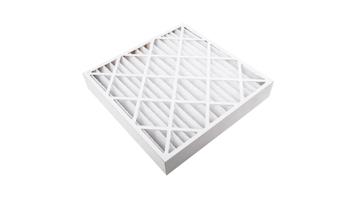 RS PRO Intrepid Pleated Panel Filter, G4 Grade, 8 MERV Rating, 594 x 594 x 95mm
