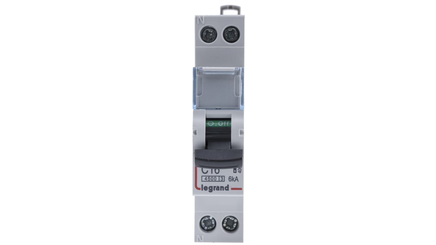 Disjoncteur Legrand DNX3, 16A, pouvoir de coupure 4,5 kA, montage rail DIN