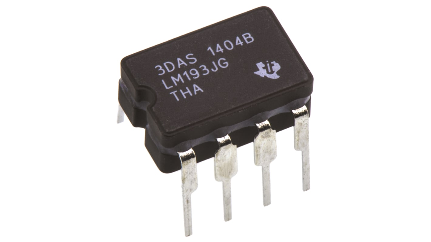 Texas Instruments 差分比较器芯片, CDIP, 通孔安装, 双/单电源, 2通道, 1.3μs响应