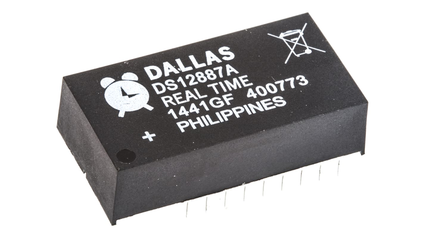 Maxim Integrated DS12887A+, Real Time Clock (RTC), 114B RAM Multiplexed, 24-Pin EDIP