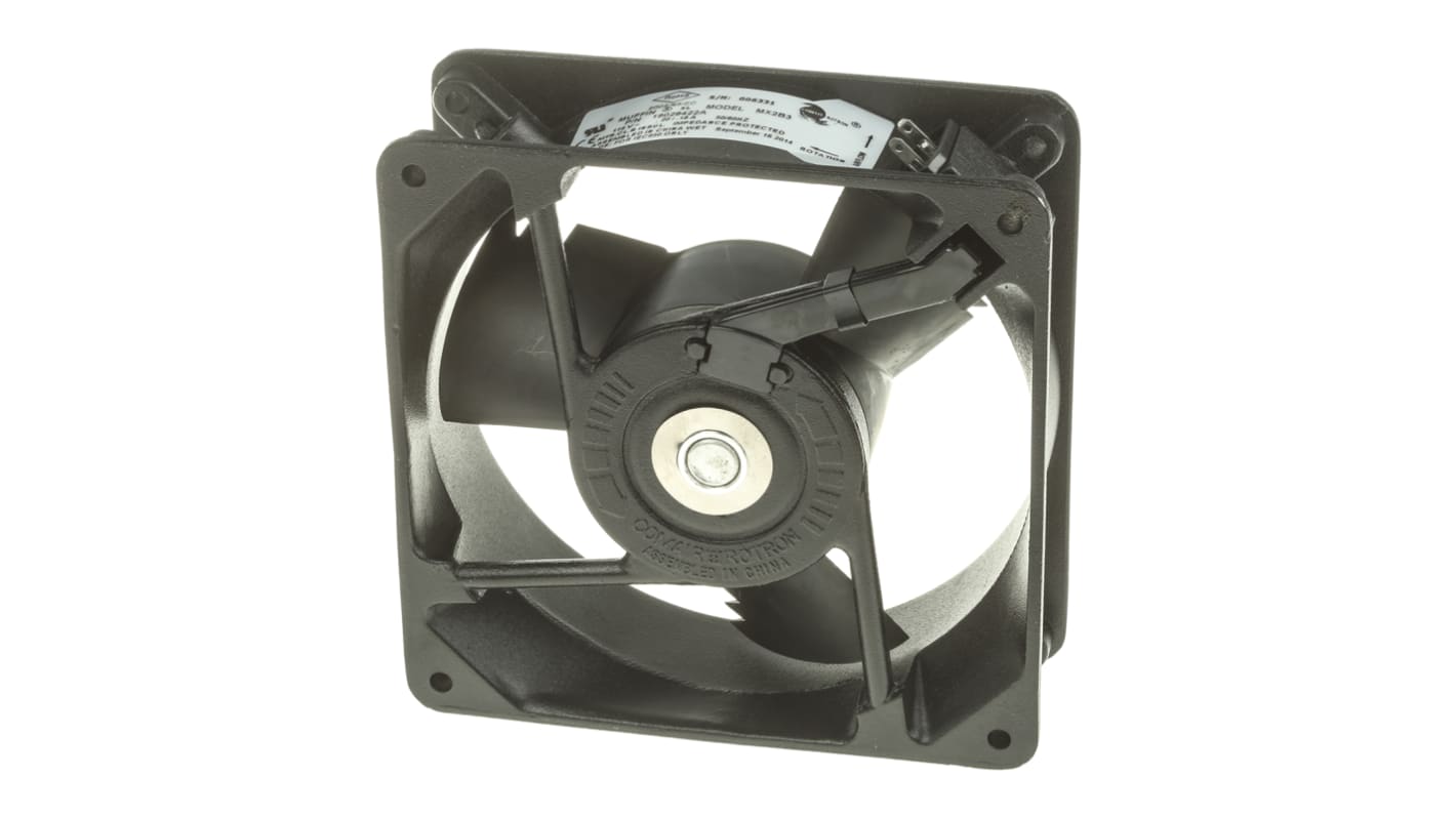 COMAIR ROTRON Muffin Series Axial Fan, 115 V ac, AC Operation, 170m³/h, 20W, 260mA Max, 120 x 120 x 38mm