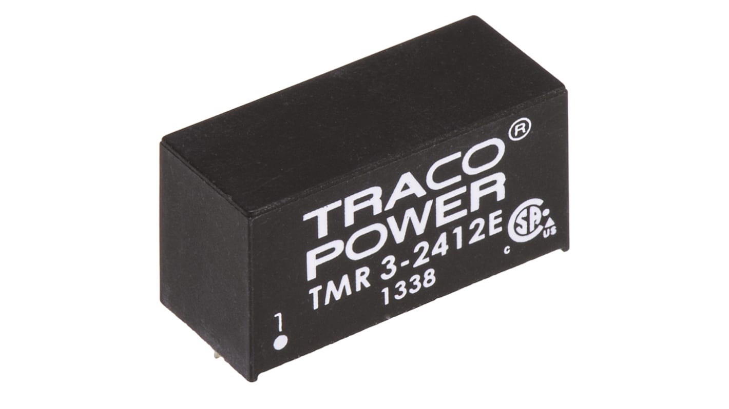 TRACOPOWER TMR 3E DC/DC-Wandler 3W 24 V dc IN, 12V dc OUT / 250mA Durchsteckmontage 1.5kV dc isoliert