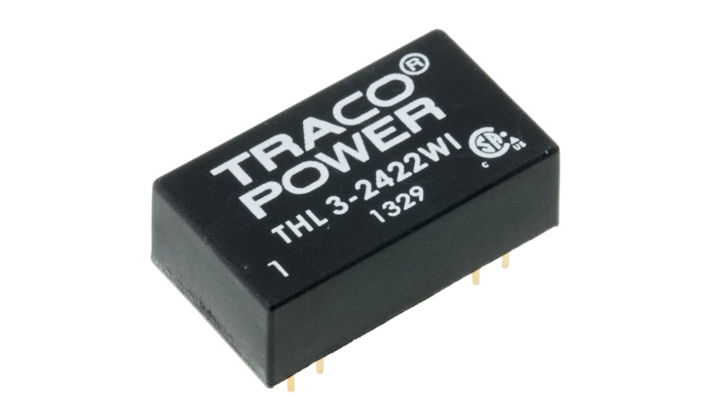TRACOPOWER THL 3WI DC-DC Converter, ±12V dc/ ±125mA Output, 9 → 36 V dc Input, 3W, Through Hole, +85°C Max Temp