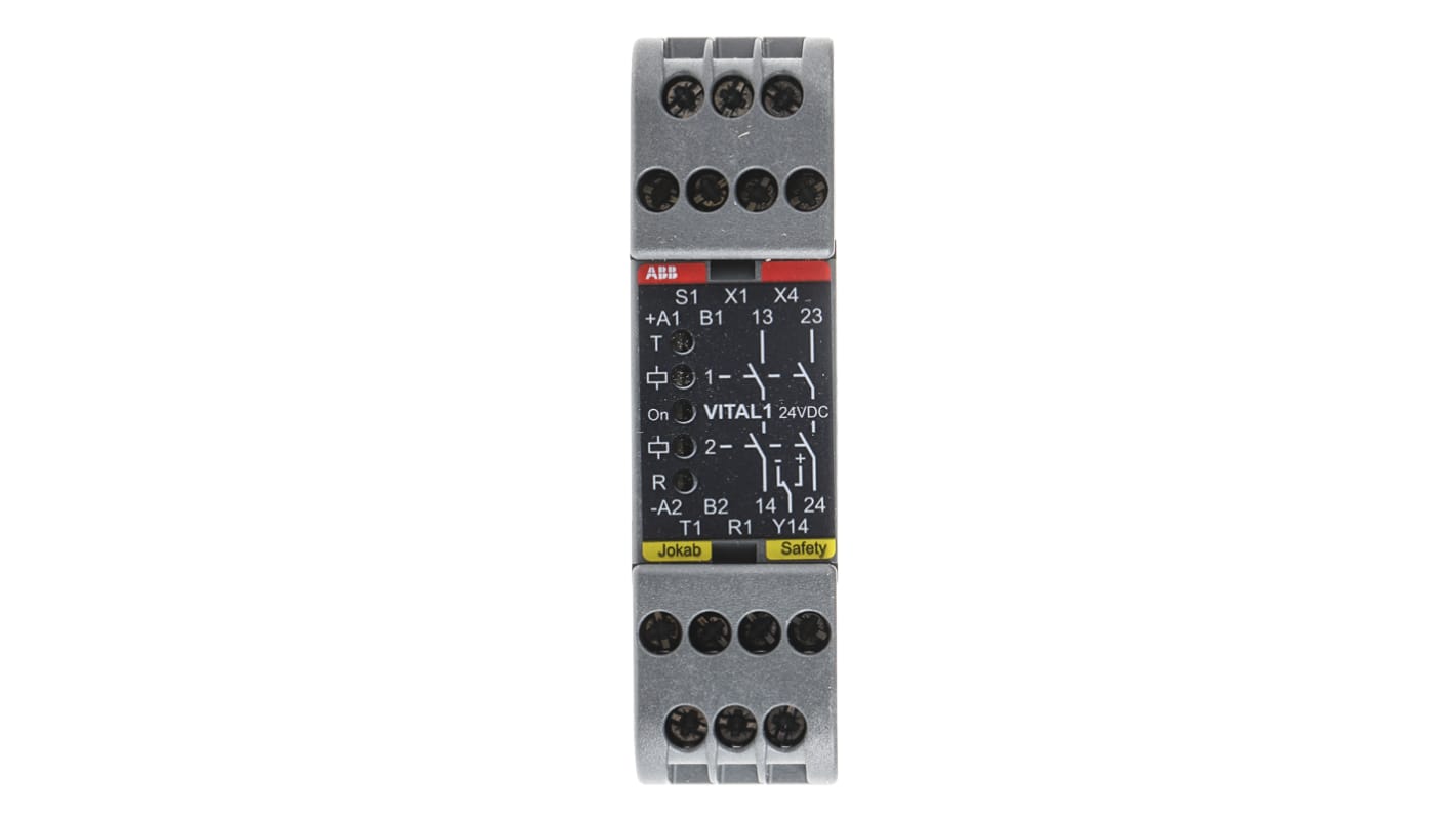 ABB Vital 1 Vital Safety Relay 24V dc, Single Channel 2 Safety Contacts