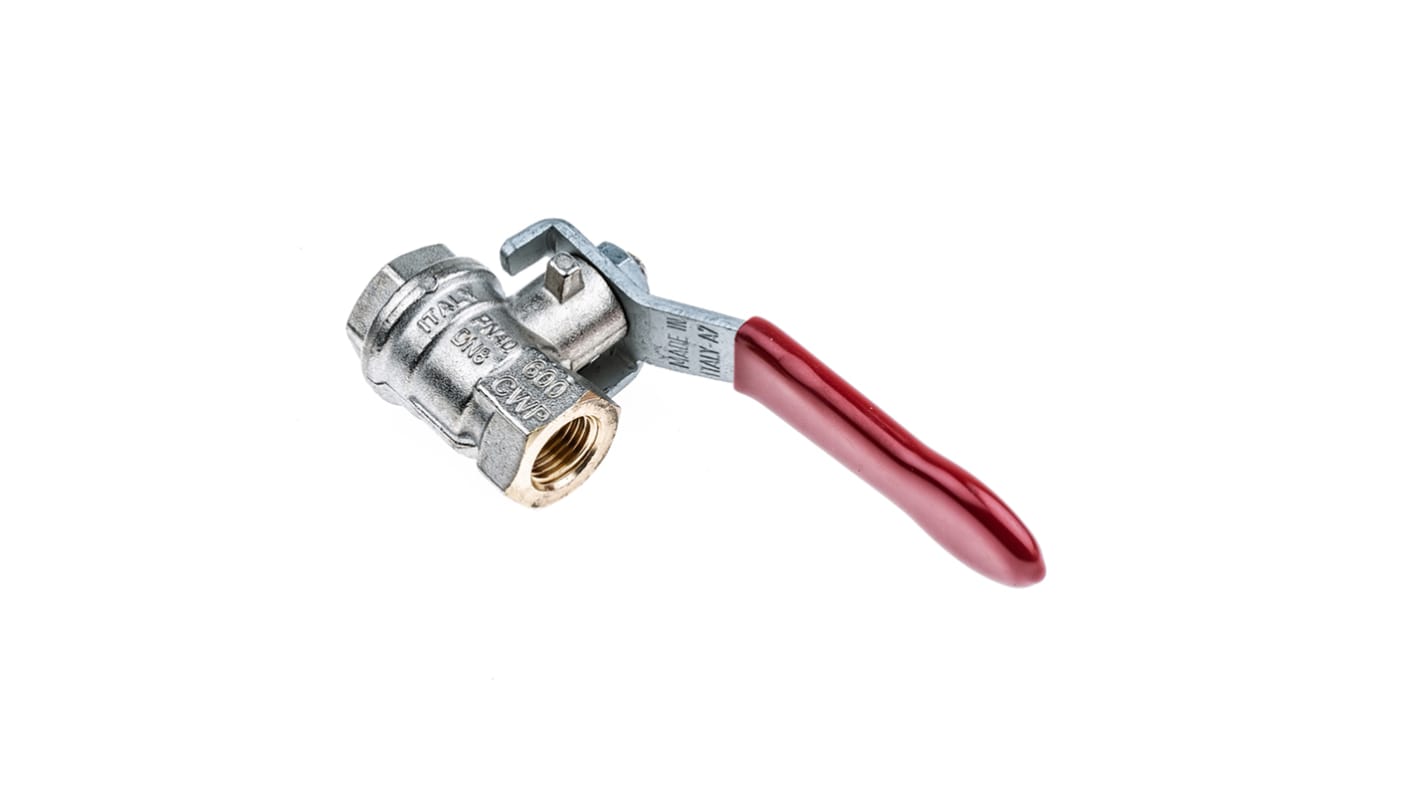 RS PRO 黄铜球阀, BSPP 1/4in螺纹接口, 适用管径8mm