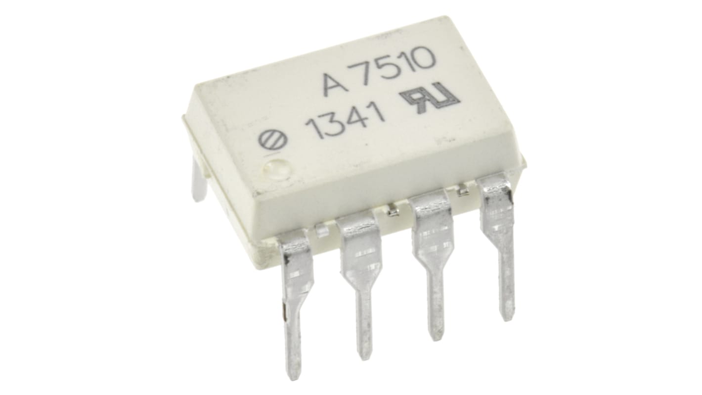 HCPL-7510-000E Broadcom, Isolation Amplifier, 4.5 → 5.5 V, 8-Pin PDIP