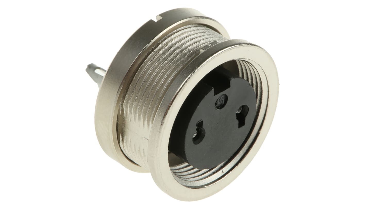 binder Circular Connector, 2 Contacts, Panel Mount, M16 Connector, Plug, Female, IP40, 680 Series