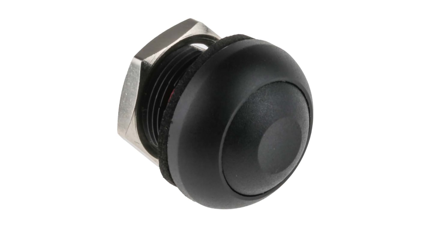 RS PRO Miniature Push Button Switch, Momentary, Panel Mount, 13.6mm Cutout, SPST, 32/50/125V ac, IP67