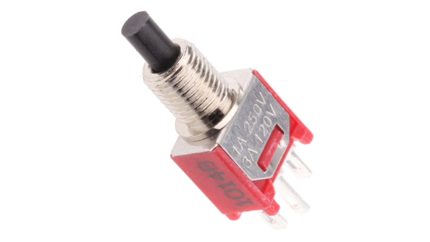 RS PRO Push Button Switch, Momentary, Panel Mount, 4.95mm Cutout, SPST, 32/50/125V ac