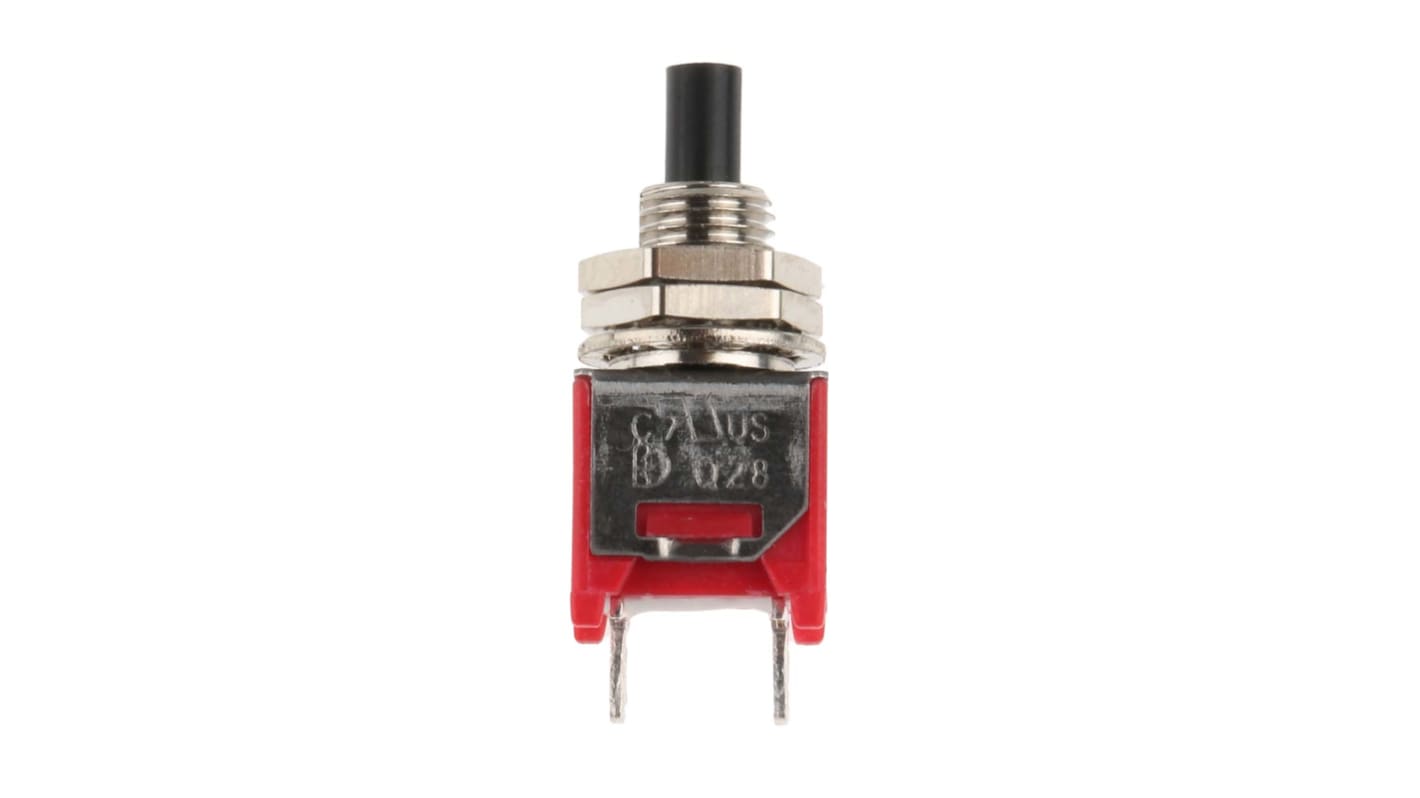 RS PRO 押しボタンスイッチ, モーメンタリ, SPST, 3 A @ 120 V ac, 4.95mm パネルマウント