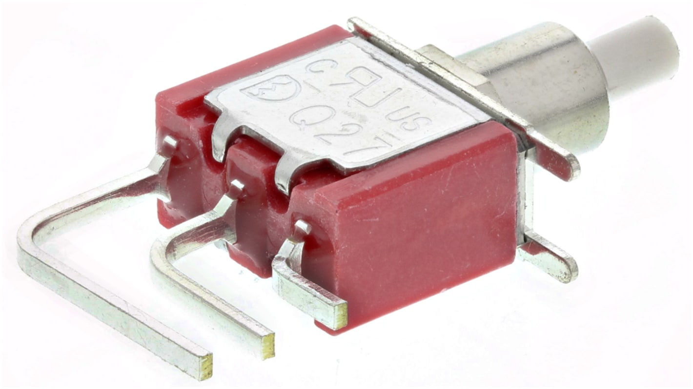 Interruptor de Botón Pulsador RS PRO, SPDT, acción momentánea, 3 A a 120 V ac, 32/50/125V ac, PCB