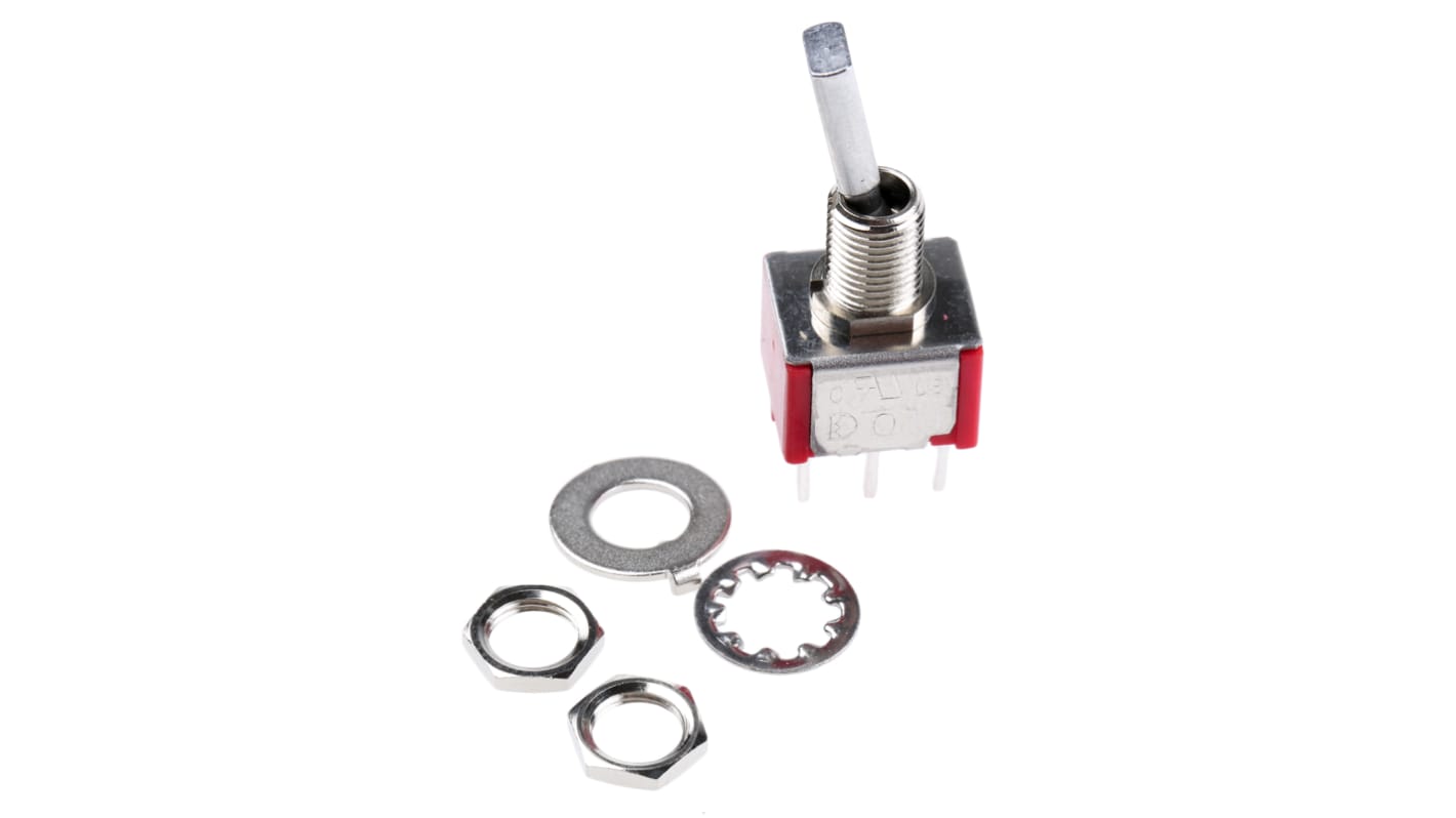 RS PRO Toggle Switch, PCB Mount, On-None-On, DPDT, Through Hole Terminal