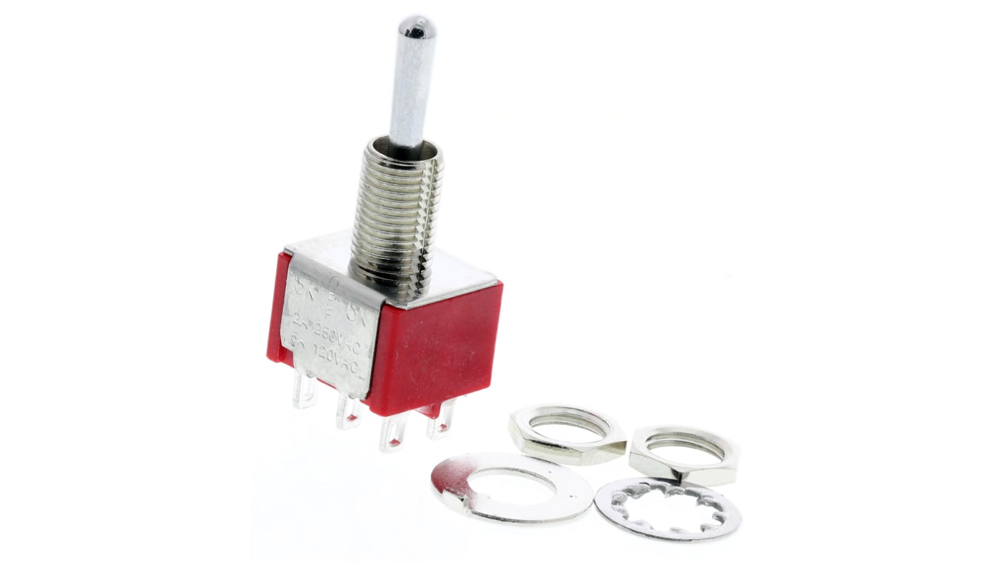 RS PRO Toggle Switch, Panel Mount, On-Off-On, DPDT, Solder Terminal