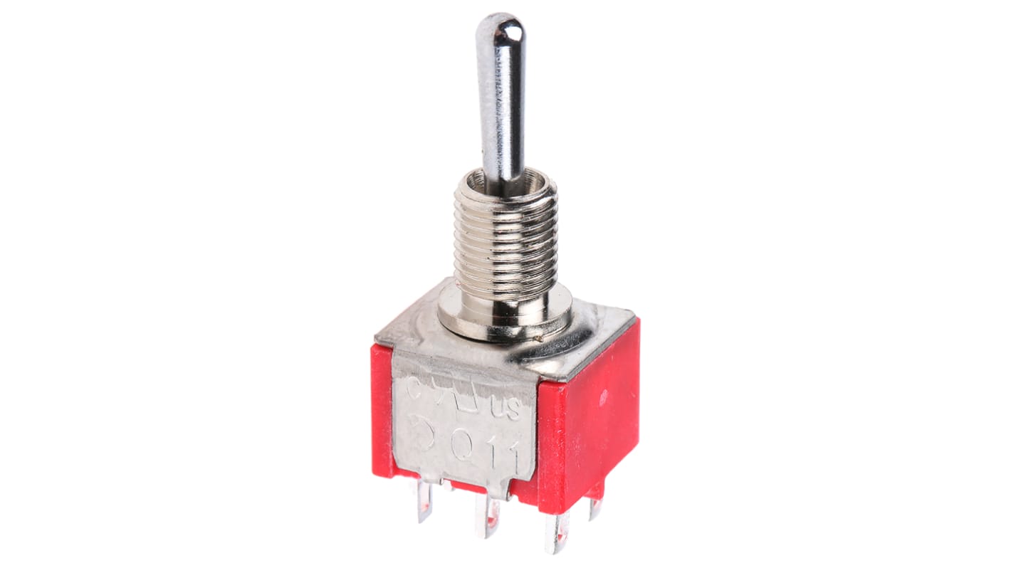 RS PRO Toggle Switch, Panel Mount, On-On-On, DPDT, Solder Terminal