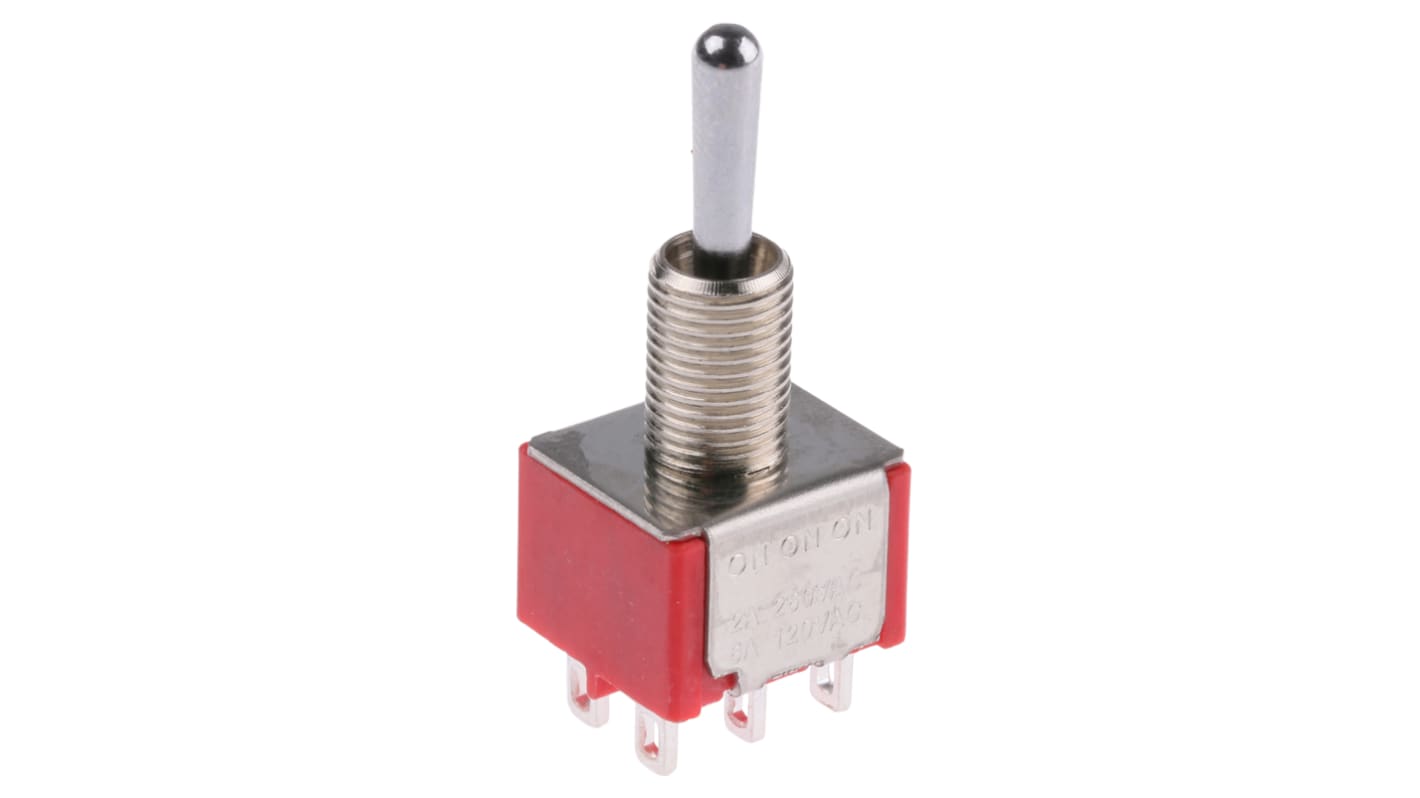 RS PRO Toggle Switch, Panel Mount, On-On-On, DPDT, Solder Terminal
