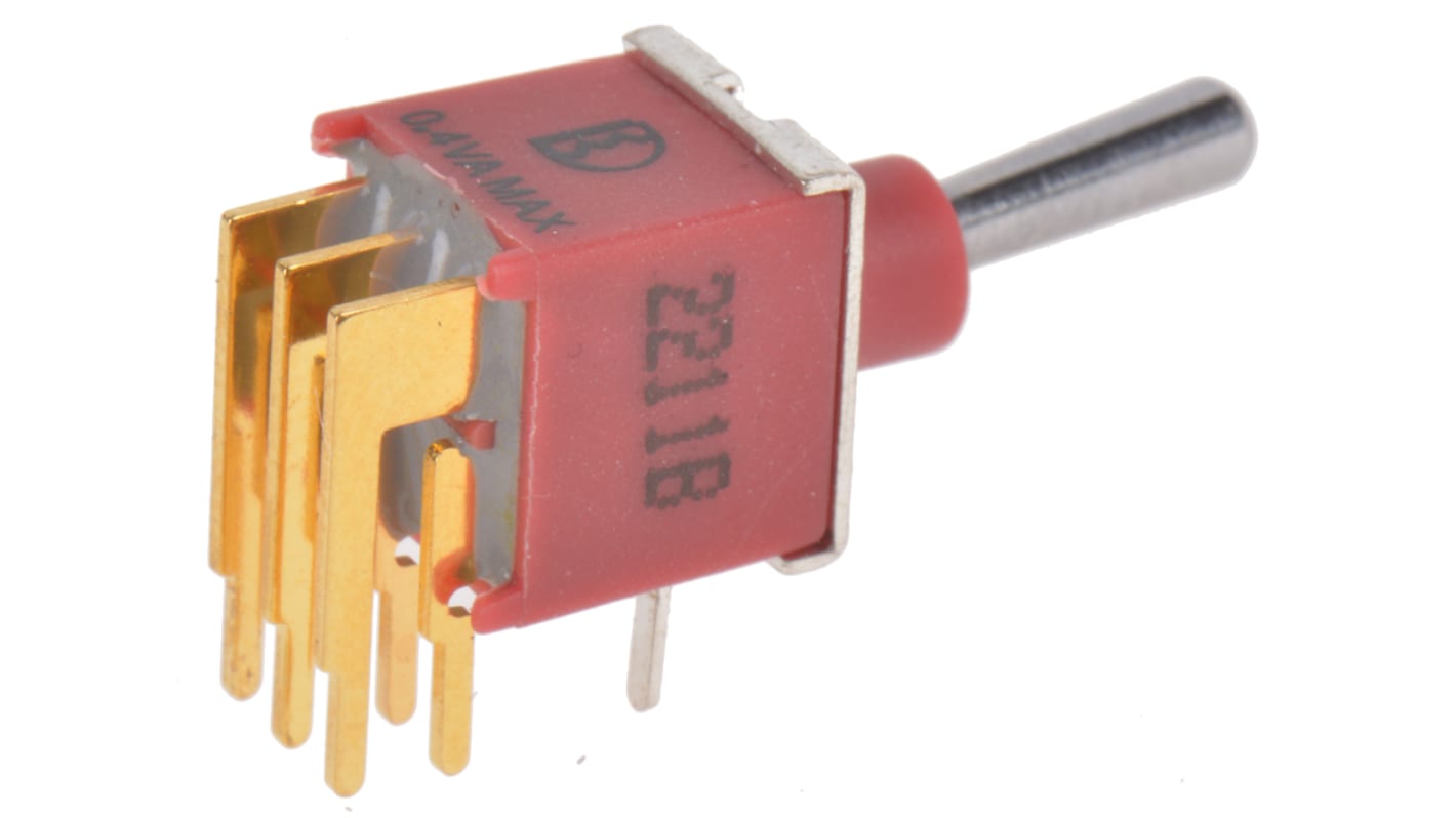 RS PRO Toggle Switch, PCB Mount, On-On, DPDT, Through Hole Terminal