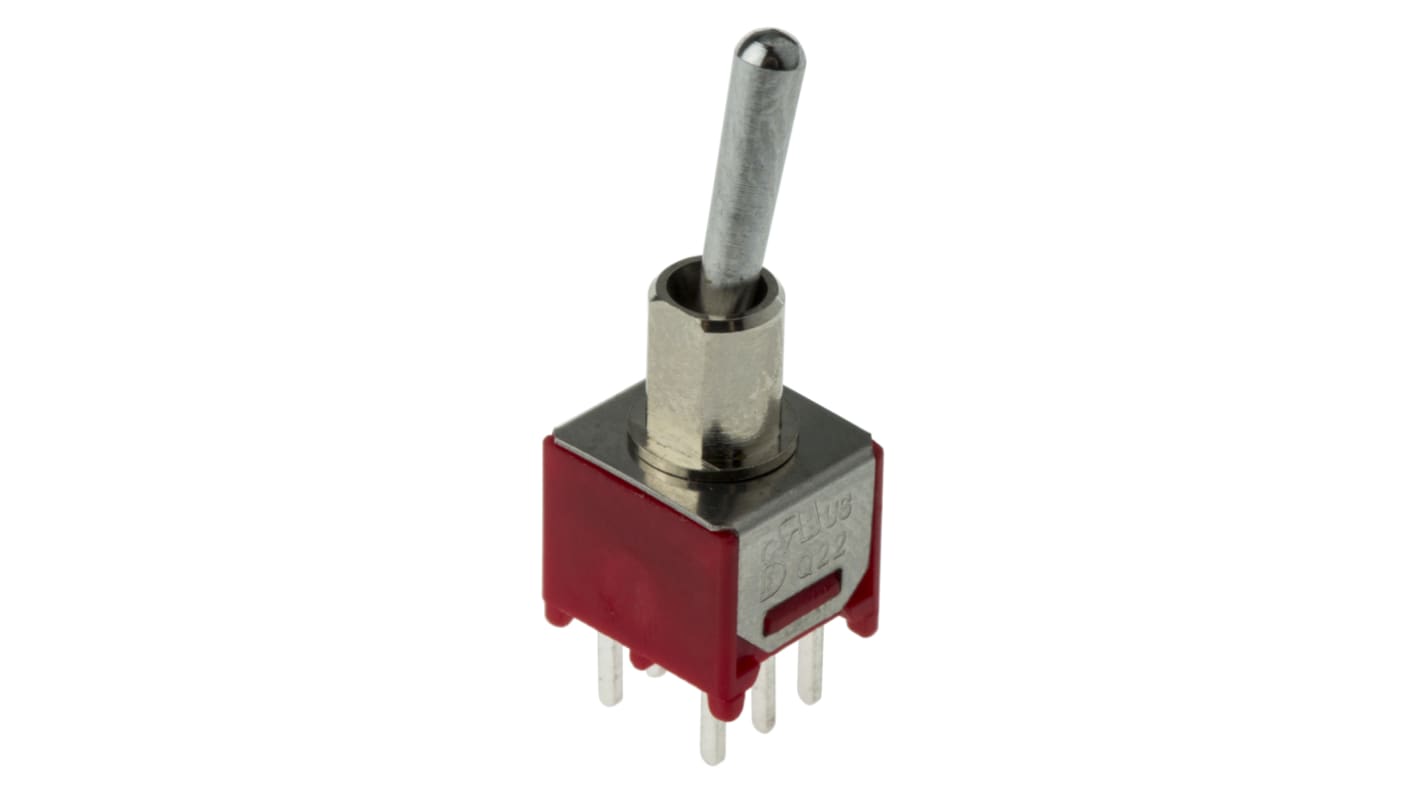 RS PRO Toggle Switch, PCB Mount, On-(On), DPDT, Through Hole Terminal