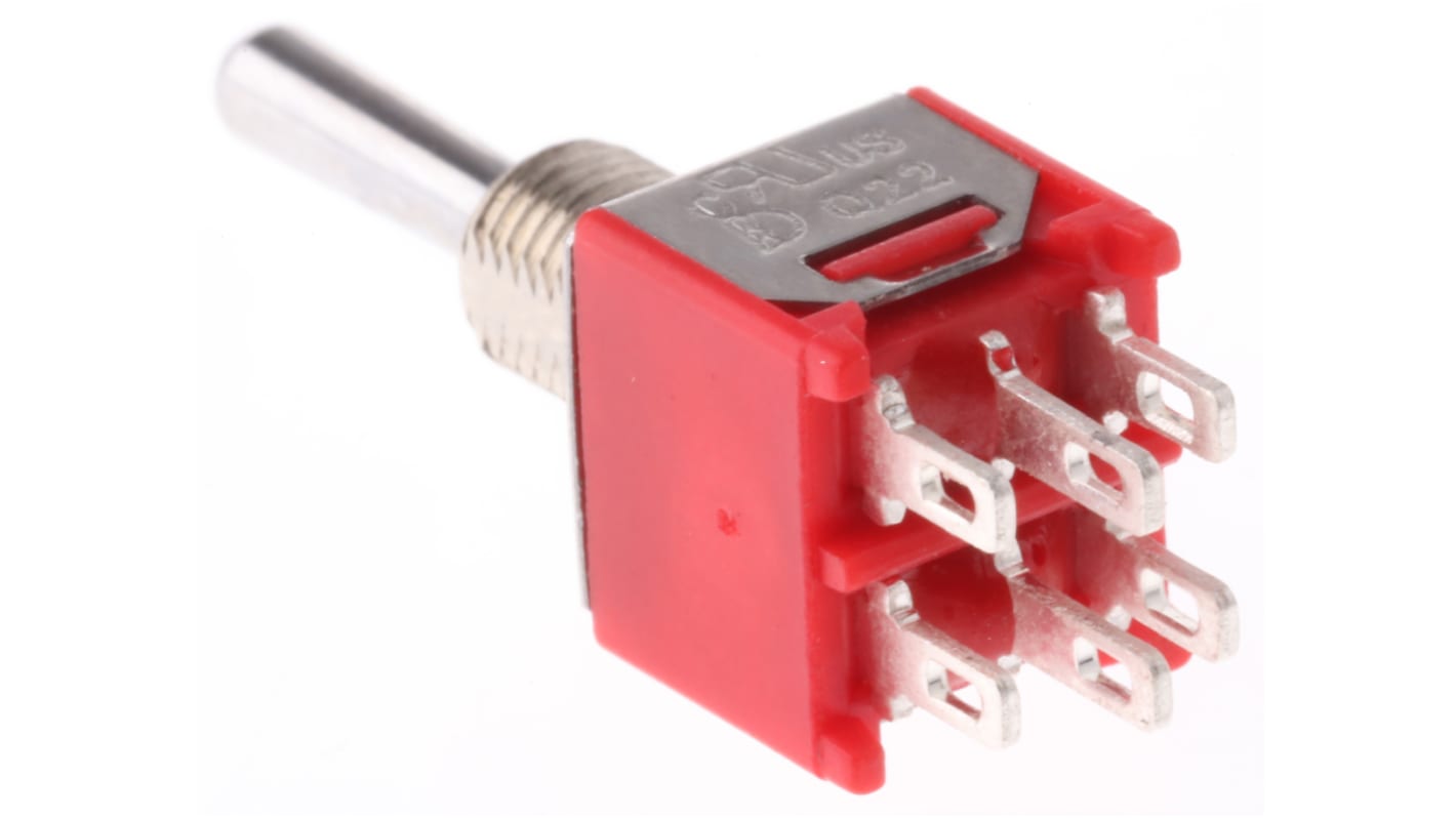 RS PRO Toggle Switch, Panel Mount, On-On-On, DPDT, Solder Terminal