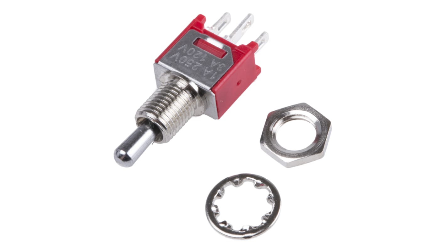 RS PRO Toggle Switch, Panel Mount, On-Off-On, SPDT, Solder Terminal