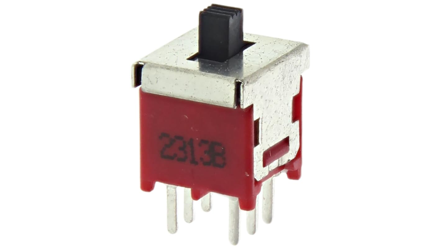 RS PRO PCB Slide Switch DPDT On-Off-On 3 A @ 120 V ac Top