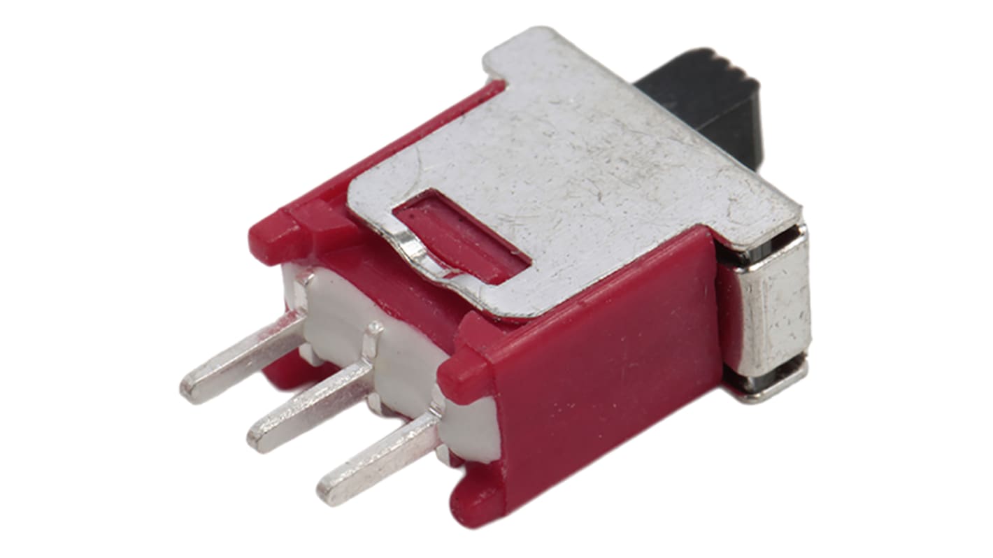 Przełącznik suwakowy, SPDT, montaż PCB, 120V ac, 3 A przy 120 V AC, -30 → +85°C, RS PRO