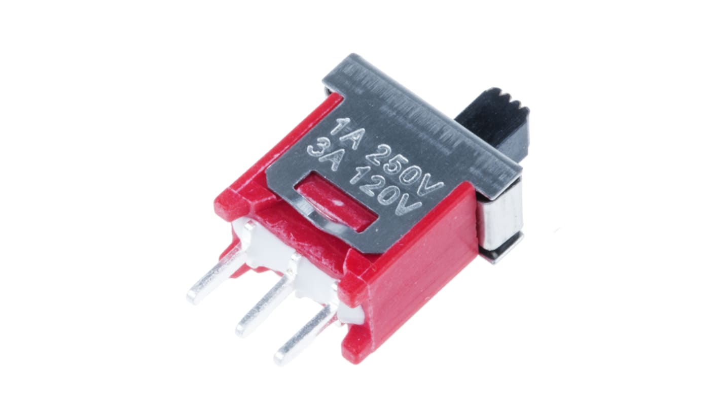 RS PRO PCB Slide Switch SPDT On-Off-On 3 A @ 120 V ac Top